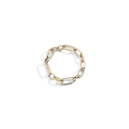 Pomellato 18k white rhodium plated and 18k rose gold Catene bracelet
