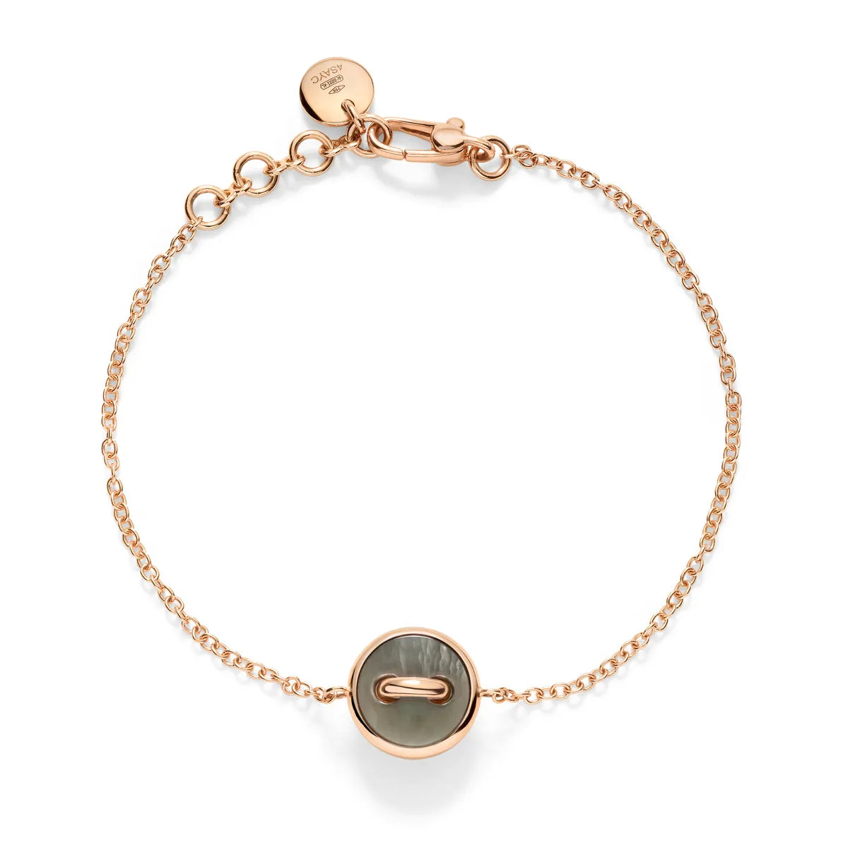 Pomellato 18k white rhodium plated rose gold pom pom dot bracelet