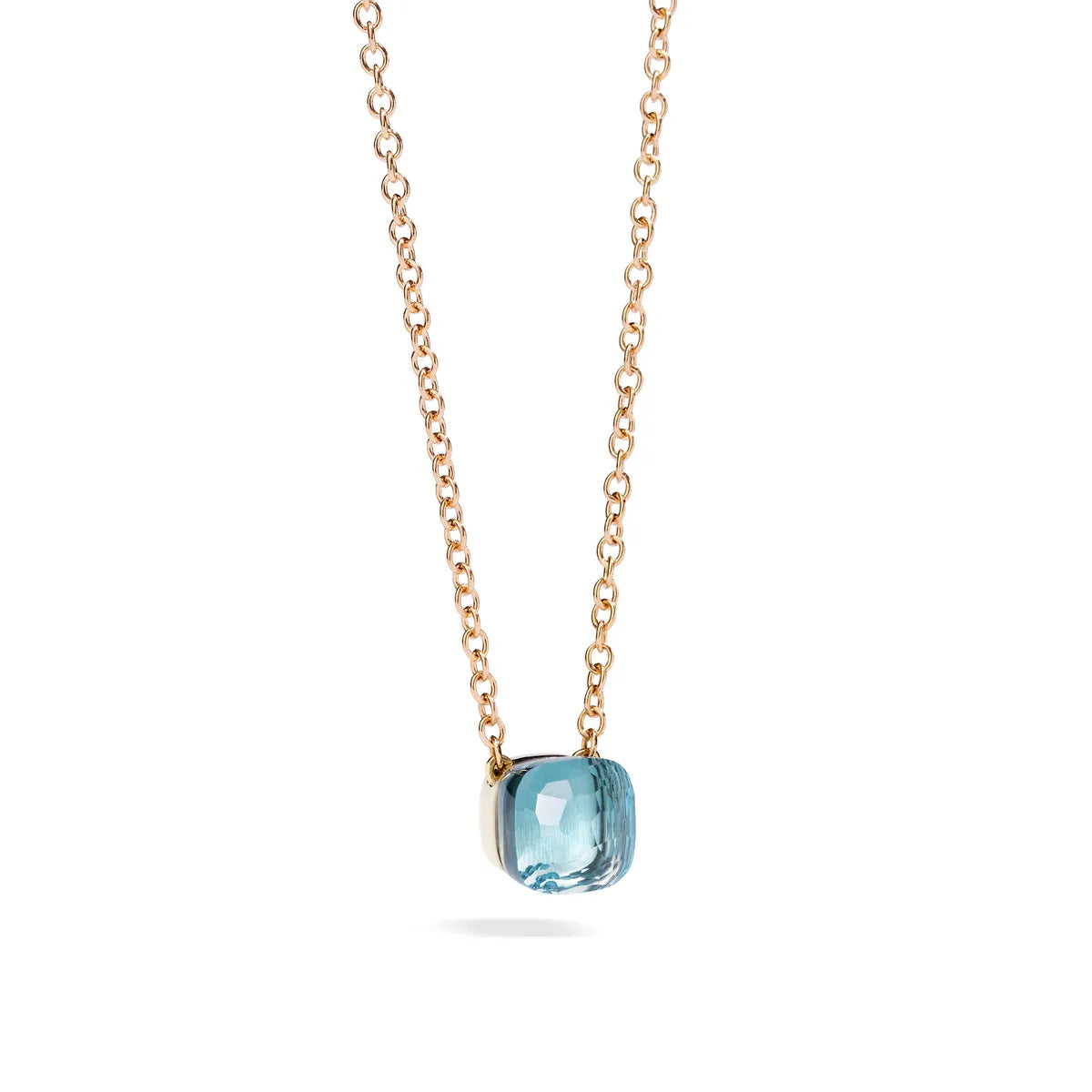Pomellato 18k rose gold and white gold Nudo Petit necklace with pendant