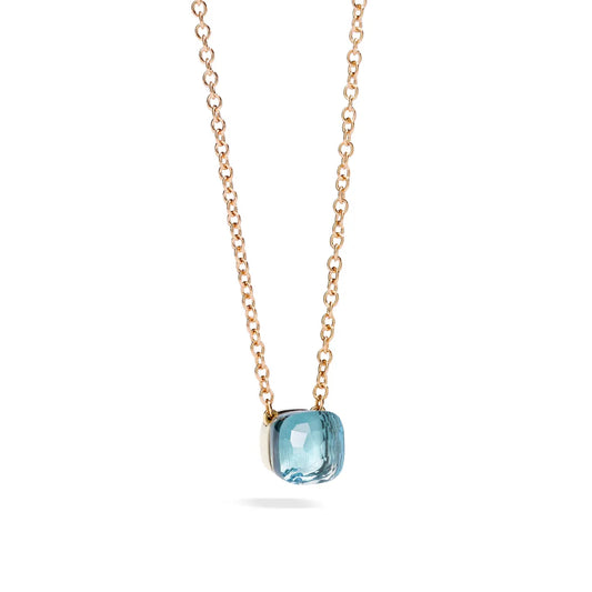 Pomellato 18k rose gold and white gold Nudo Petit necklace with pendant