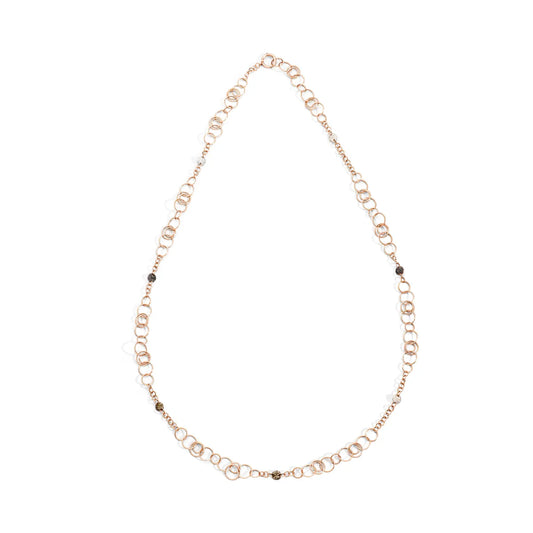 Pomellato 18k white rhodium plated 18k rose gold Sabbia necklace
