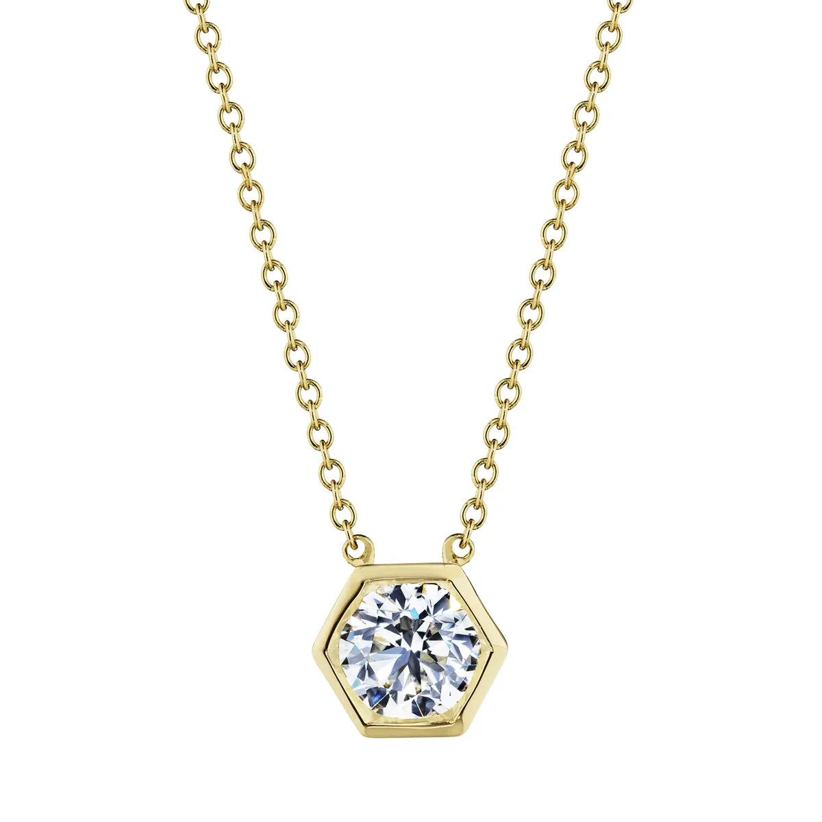 18k gold diamond necklace pendant from the Lenox Collection