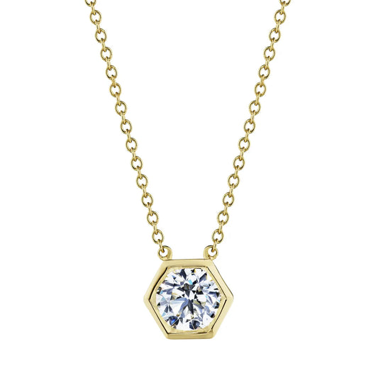 18k gold diamond necklace pendant from the Lenox Collection