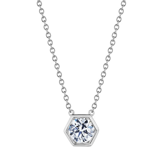 18k gold diamond pendant necklace from the Lenox Collection