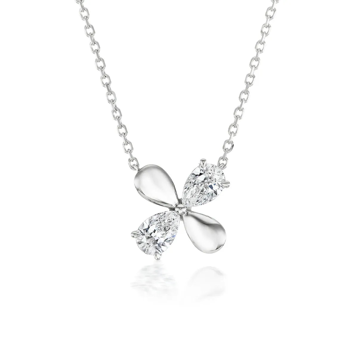 18k gold diamond gemstone pendant necklace from the Lenox Collection
