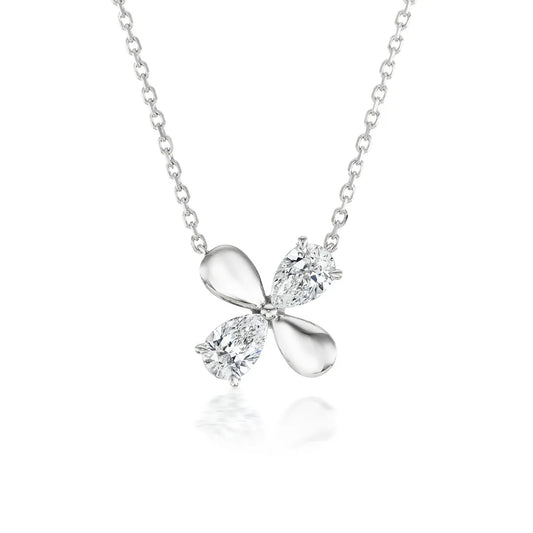 18k gold diamond gemstone pendant necklace from the Lenox Collection
