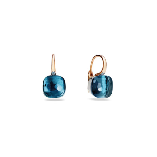 Pomellato 18k rose gold and white gold Nudo Classic drop earrings