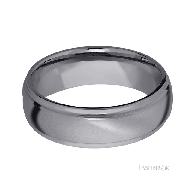 Lashbrook Domed Stepped Down Edges Tantalum Band