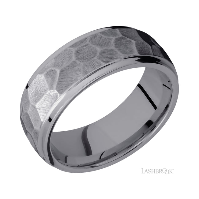 Lashbrook Domed Stepped Down Edges Tantalum Band