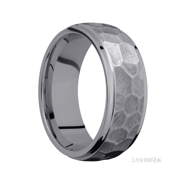 Lashbrook Domed Stepped Down Edges Tantalum Band