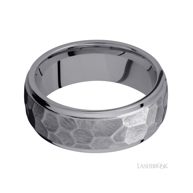 Lashbrook Domed Stepped Down Edges Tantalum Band
