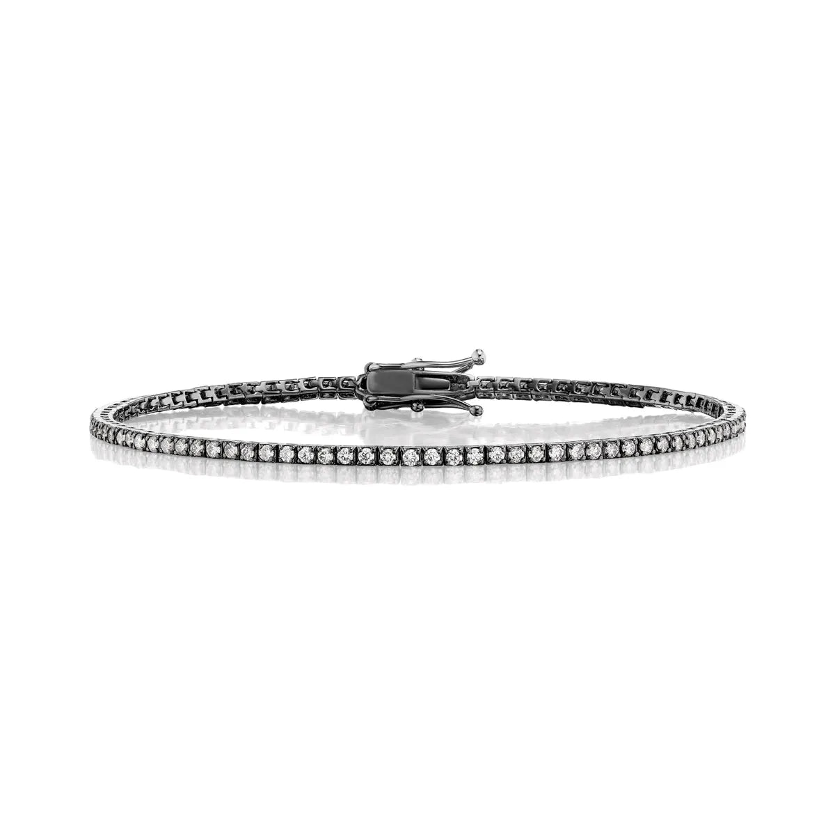 18k gold diamond bracelet with ten diamonds