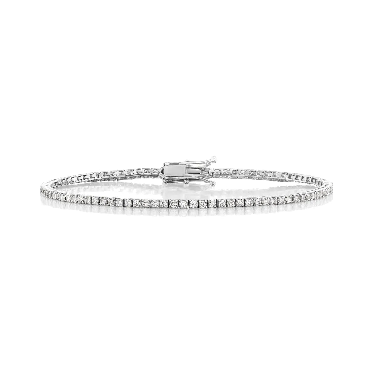 18k gold diamond bracelet with ten diamonds