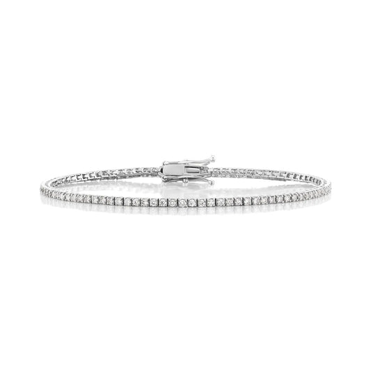 18k gold diamond bracelet with ten diamonds