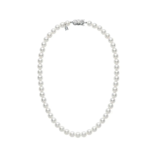 Mikimoto Akoya Cultured Pearl 18k White Gold Strand Necklace