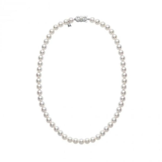Mikimoto Everyday Essentials Pearl Princess Necklace in 18k White Gold