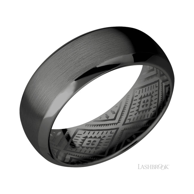 Lashbrook Domed Bevel Zirconium Band