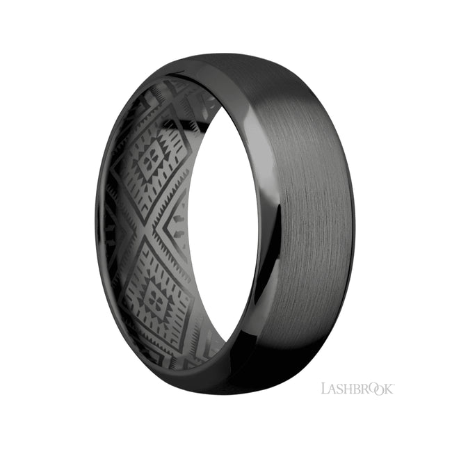 Lashbrook Domed Bevel Zirconium Band