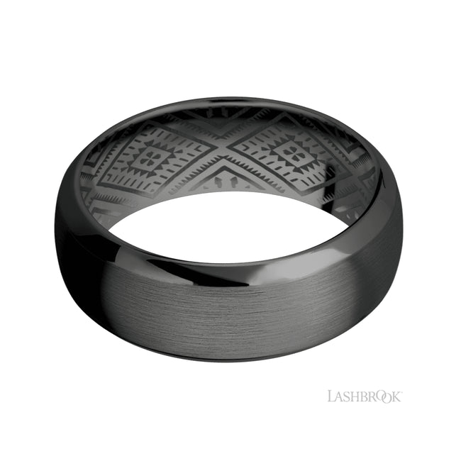 Lashbrook Domed Bevel Zirconium Band