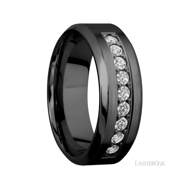 Lashbrook High Bevel/Zirconium Band