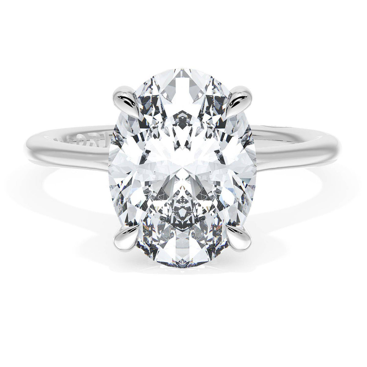 Tacori Platinum Oval Solitaire Engagement Ring