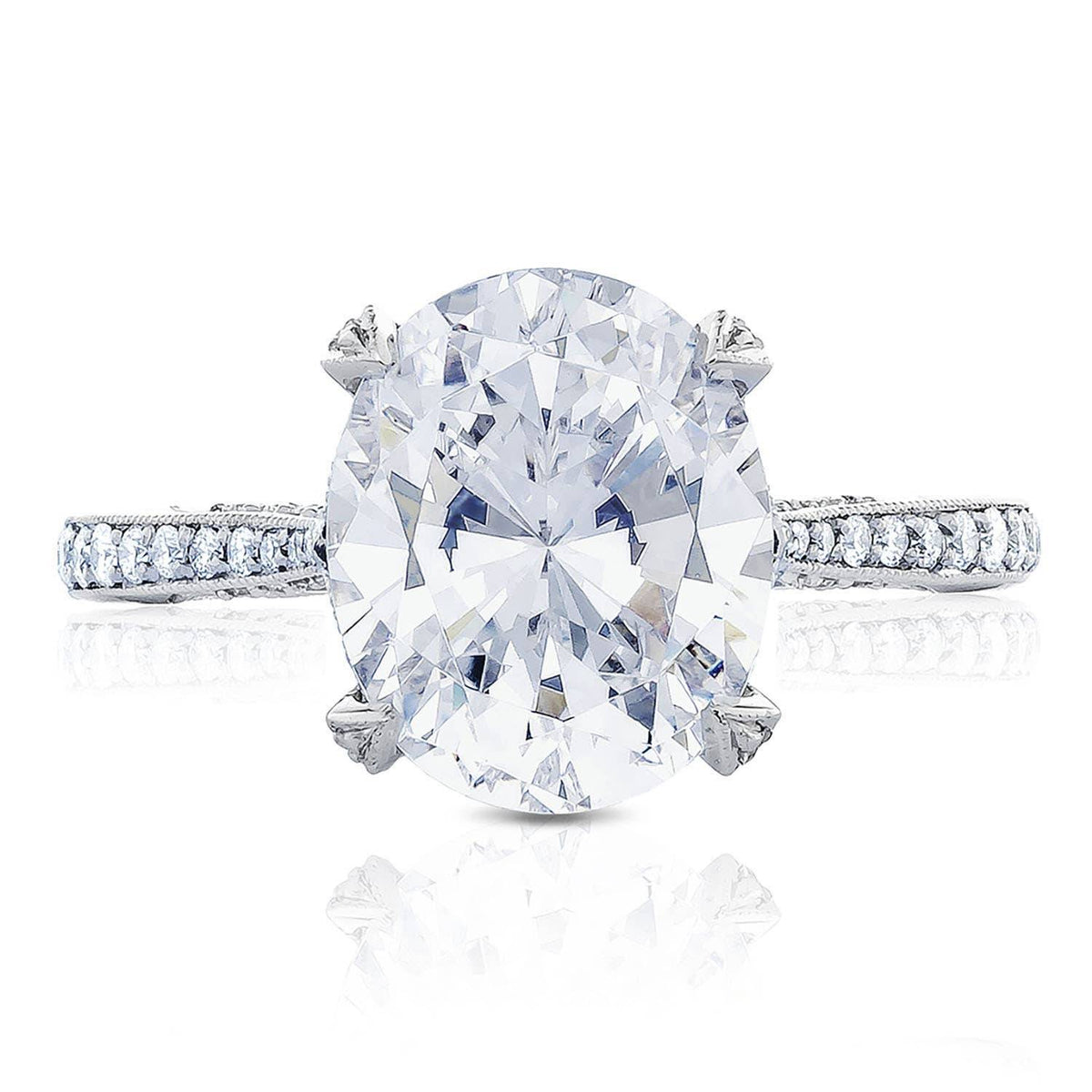 Tacori Platinum Oval Solitaire Engagement Ring