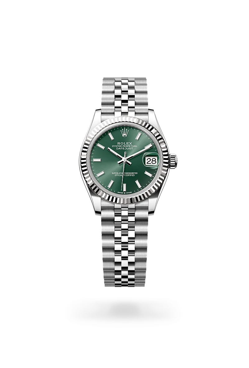 Rolex Datejust in White Rolesor - combination of Oystersteel and white gold, M278274-0018 - Lenox Jewelers