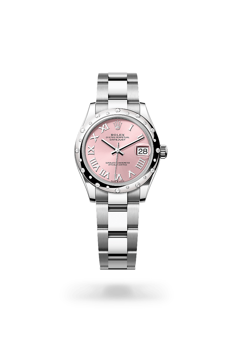 Rolex Datejust in White Rolesor - combination of Oystersteel and white gold, M278344RBR-0021 - Lenox Jewelers