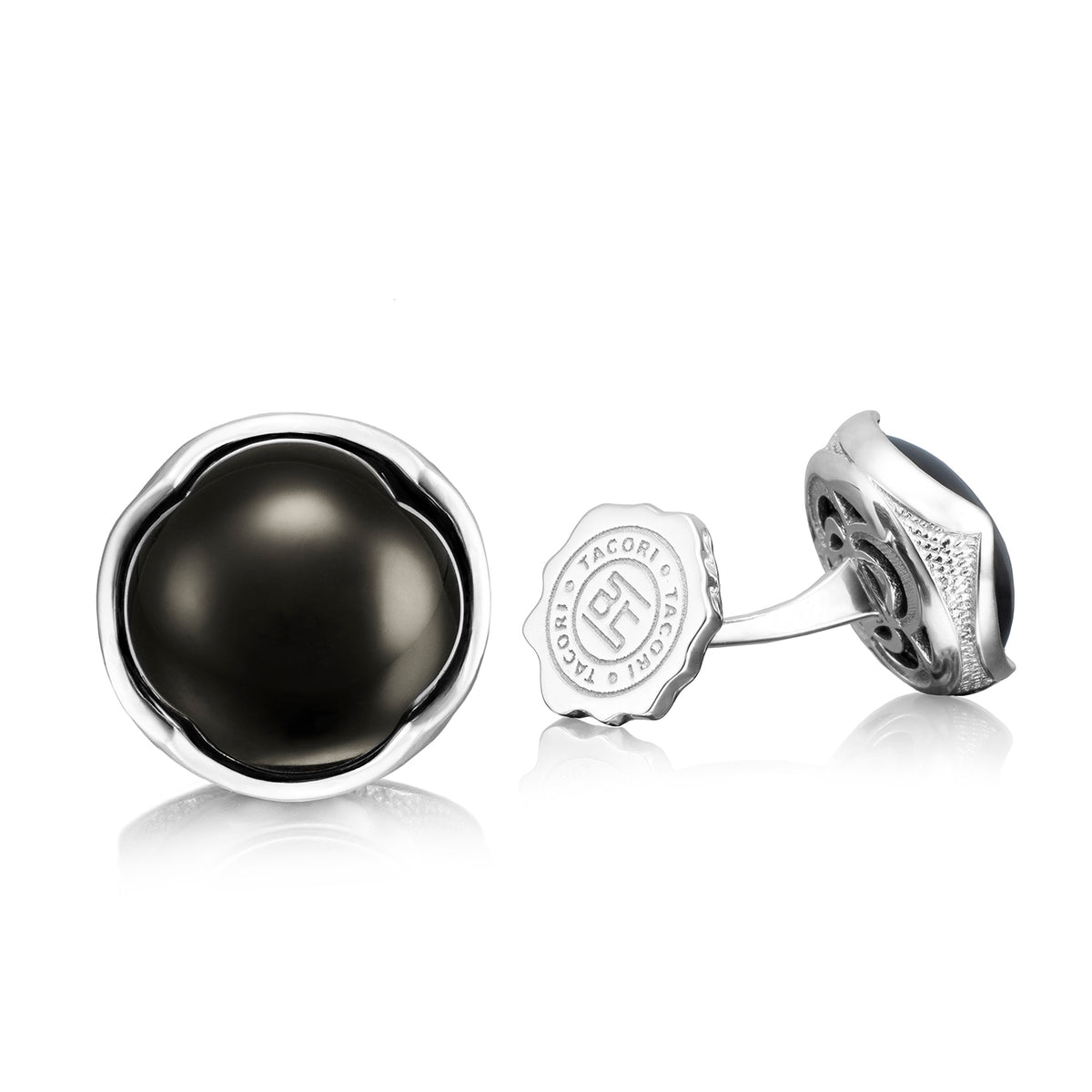 Tacori Sterling Silver Black Onyx Cufflinks