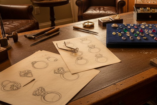 Custom design engagement rings at Lenox Jewelers in Fairfield
