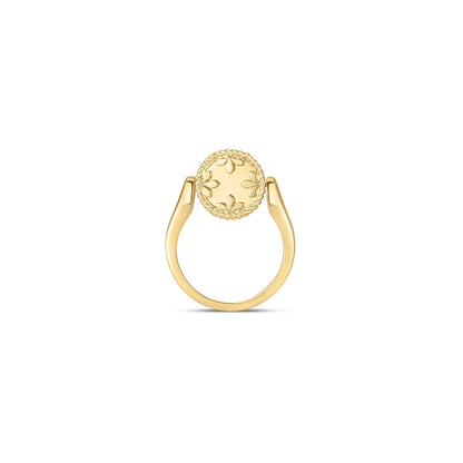 Roberto Coin 18k Mother of Pearl & Diamond Reversible Medallion Ring