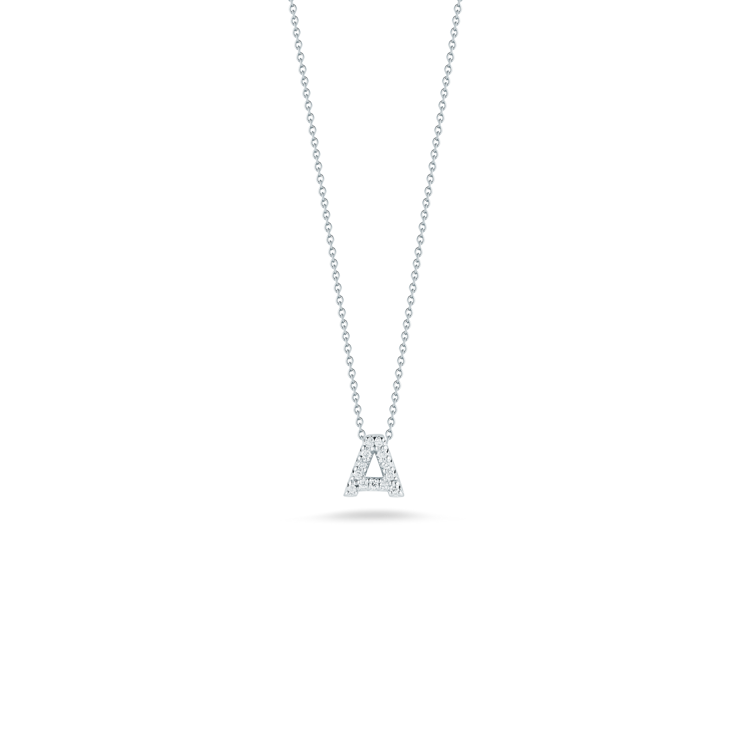 18K Yellow Gold Tiny Treasures Diamond Love Letter "A" Necklace