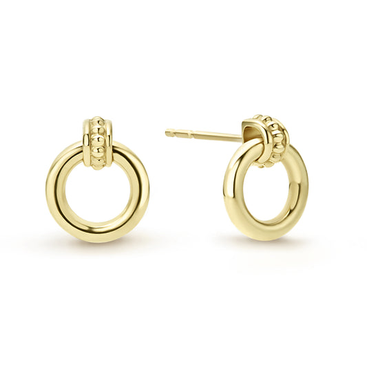 18K Gold Stud Earrings