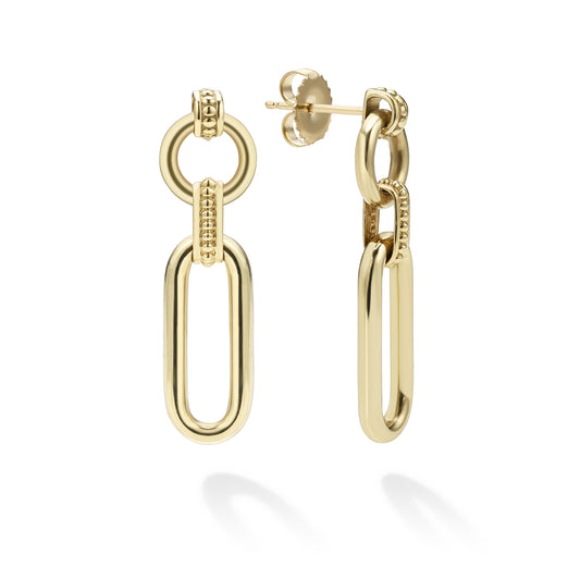 18K Gold Drop Earrings