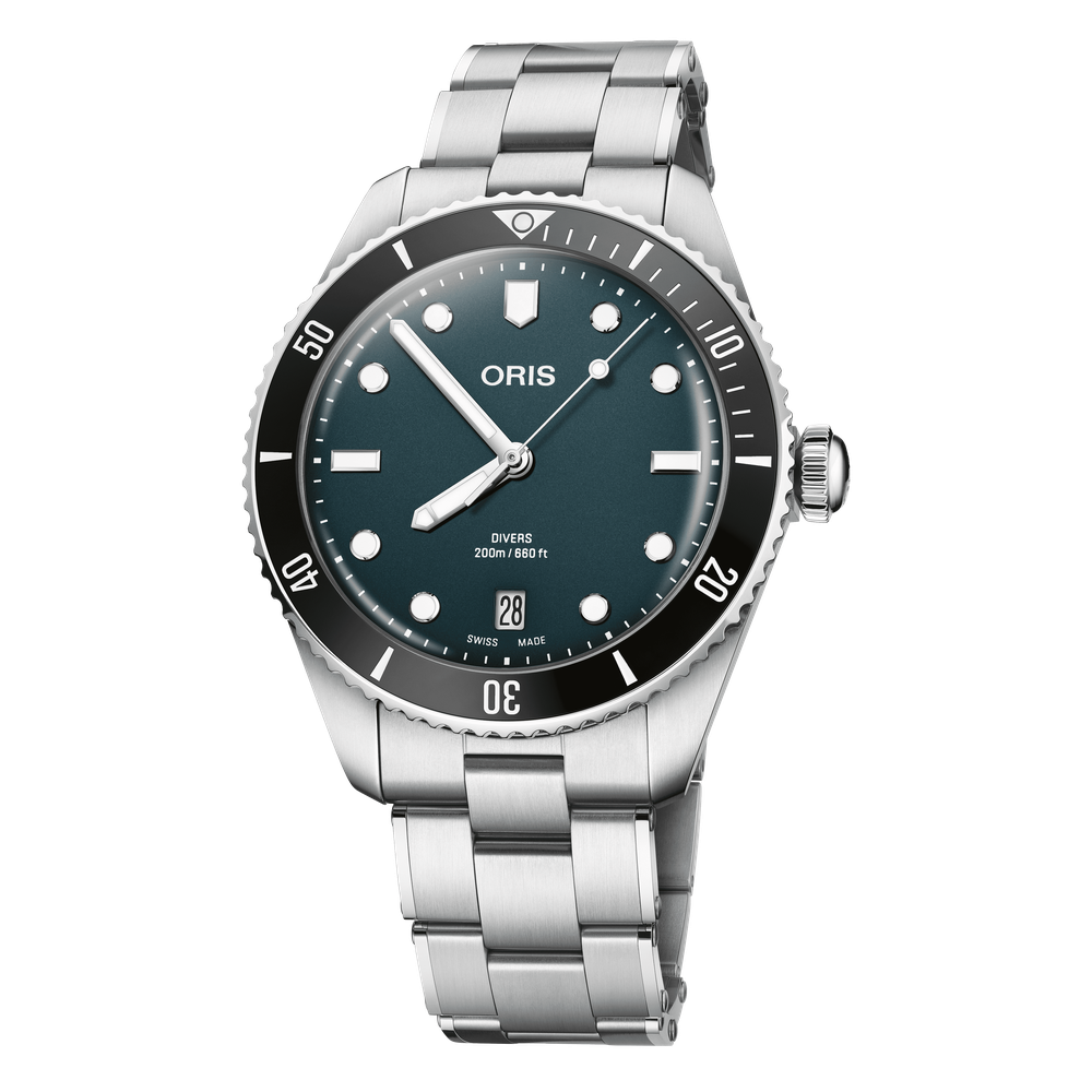 Divers Date 39mm Blue Dial Steel Case and Bracelet