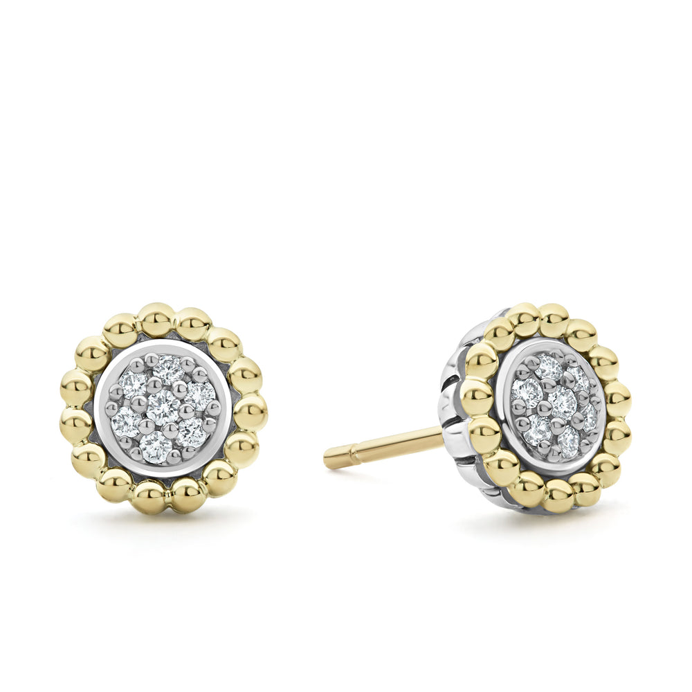 18K Gold and Diamond Stud Earrings
