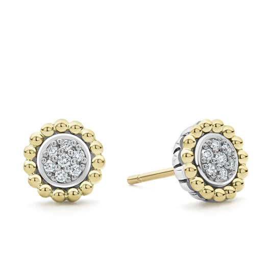 18K Gold and Diamond Stud Earrings