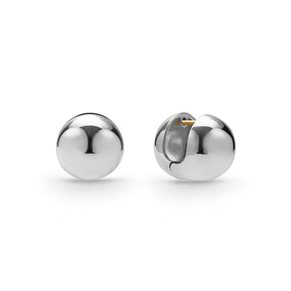 Caviar Bubbly Round Stud Huggie Earrings