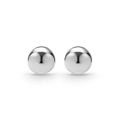 Caviar Bubbly Round Stud Huggie Earrings