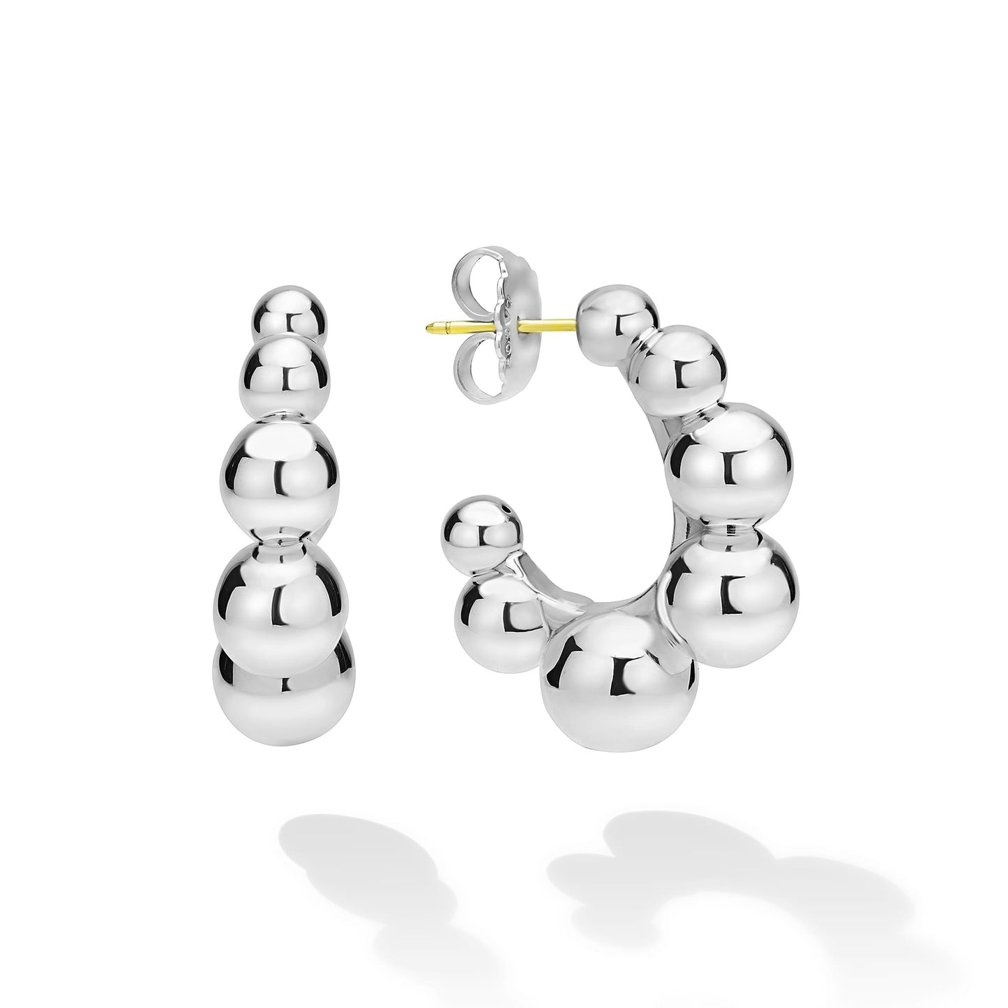 Caviar Bubbly Beaded Hoop Earrings