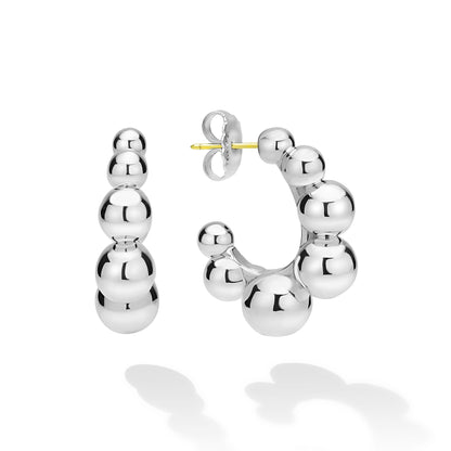 Caviar Bubbly Beaded Hoop Earrings