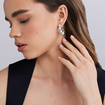 Caviar Bubbly Beaded Hoop Earrings