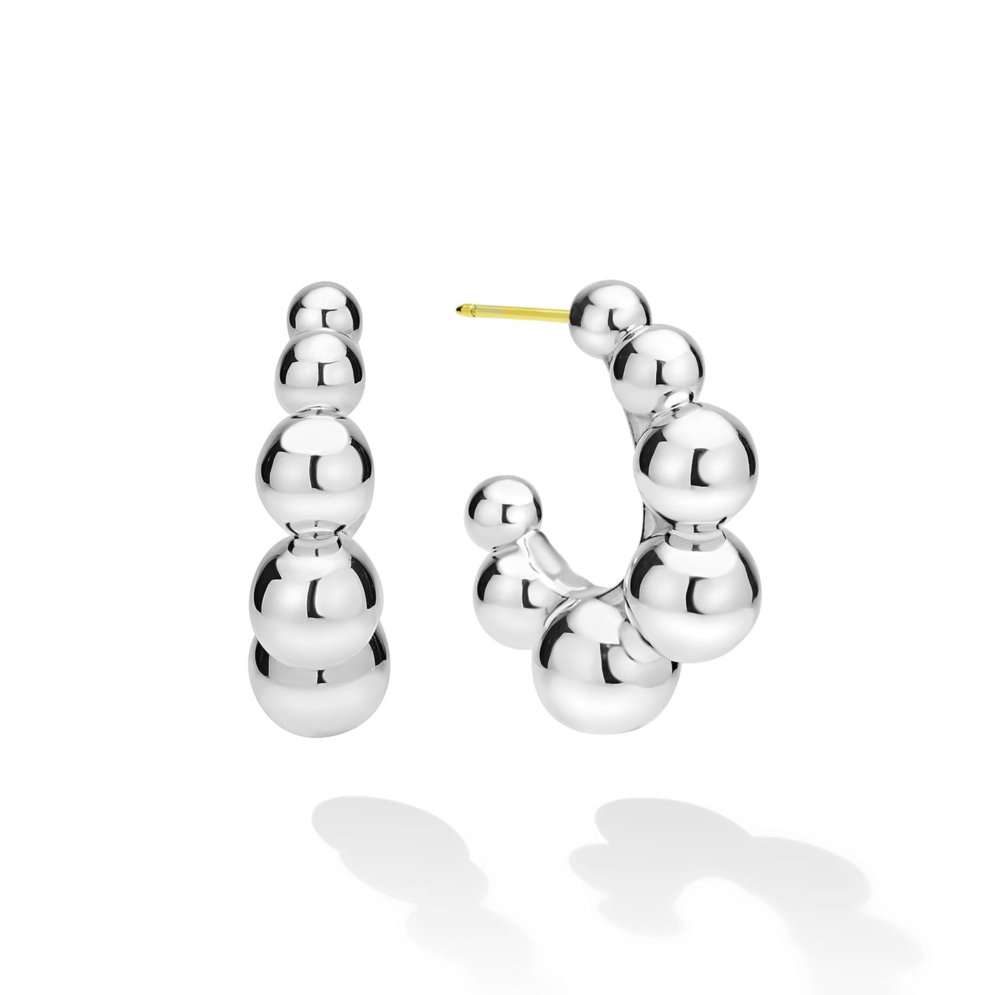 Caviar Bubbly Beaded Hoop Earrings