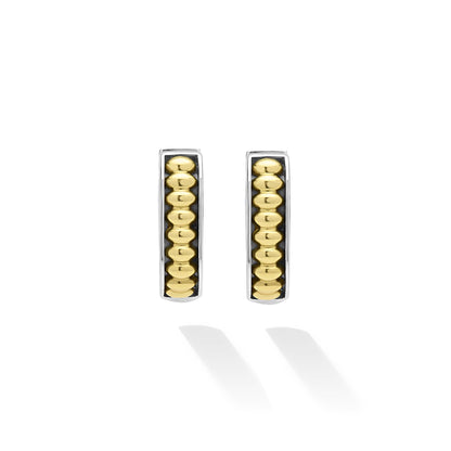 Two-Tone Linear mm Huggie Earrings