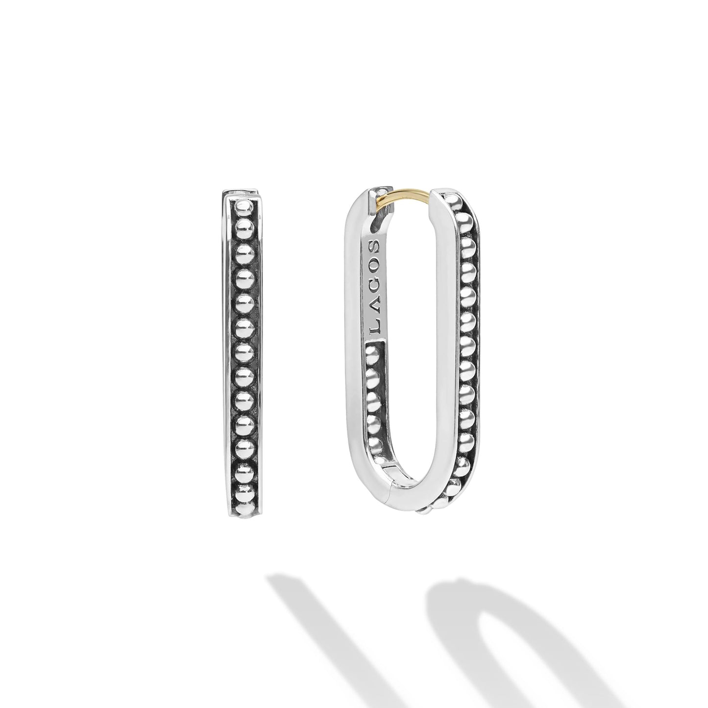 Caviar Linear mm Hoop Earrings