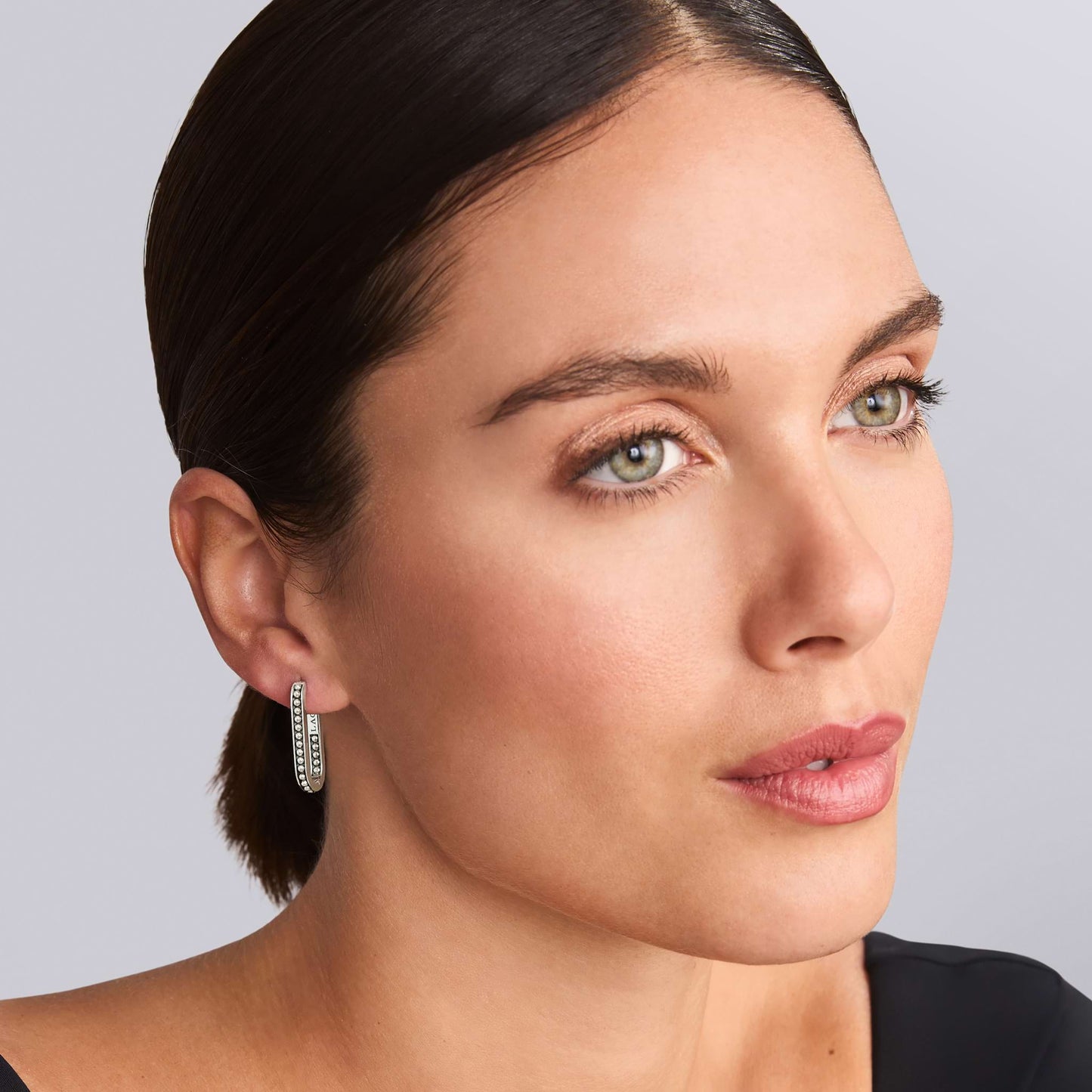 Caviar Linear mm Hoop Earrings