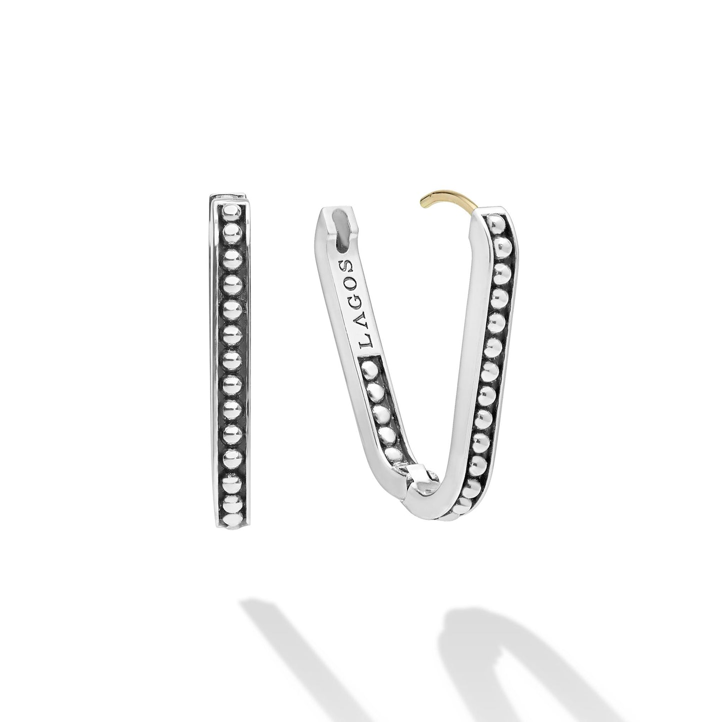 Caviar Linear mm Hoop Earrings