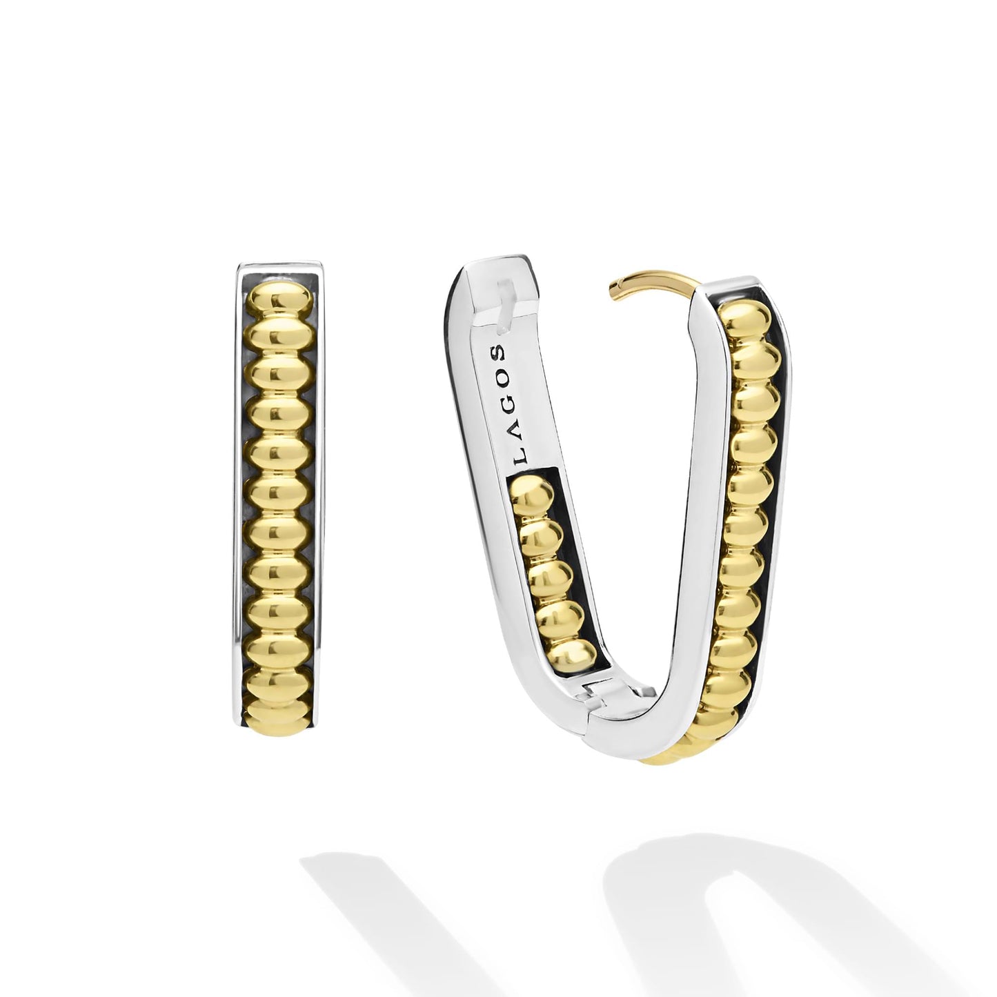 Caviar Linear mm Hoop Earrings