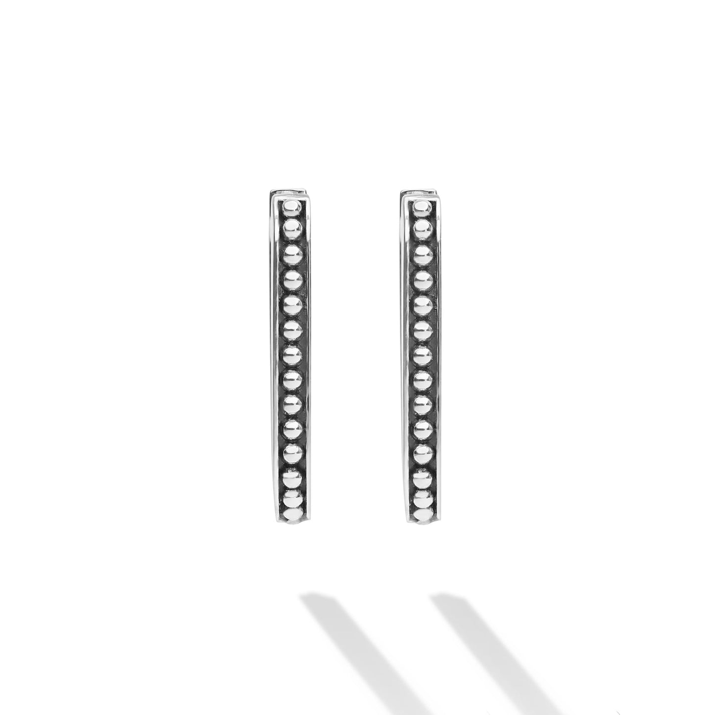 Two-Tone Linear mm Hoop Earrings