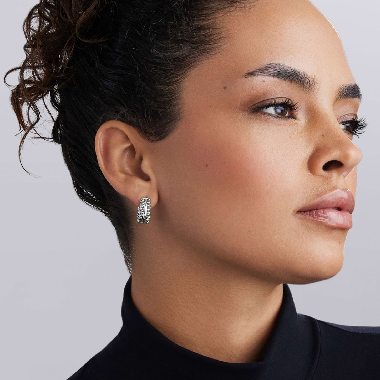Caviar Huggie Earrings
